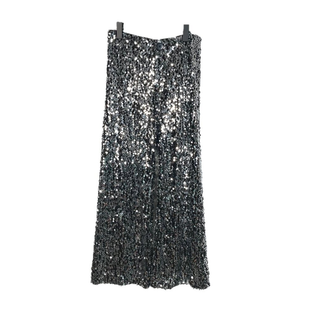 Anthropologie The Colette Cropped Wide-Leg Sequin Pants Size 23